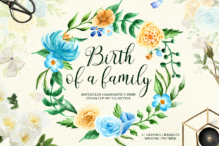 Birth of Watercolor Flower Set: Fresh Illustrations