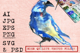 Crow Watercolor Illustrations for Local Brands