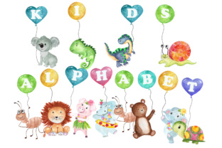 Kids Alphabet Clipart and Illustrations