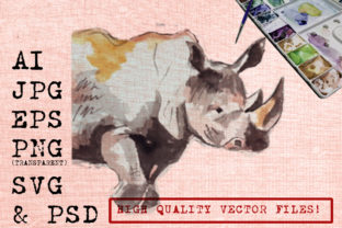 Rhino Watercolor Illustrations Review