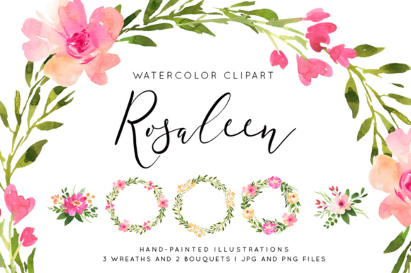 Rosaleen Watercolor Flower Clipart Review