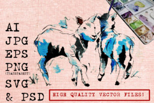 Two Lambs Watercolor: Soft Illustrations for Crafters