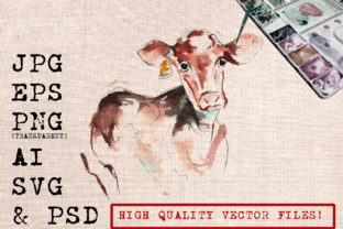 White Cow Watercolor Illustrations Review